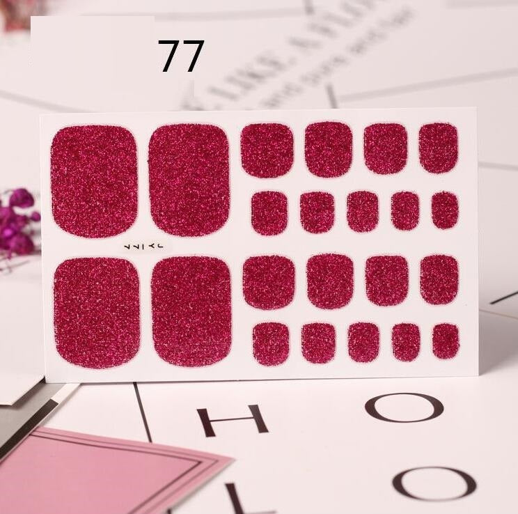 Solid Color Nail Art Sticker Set