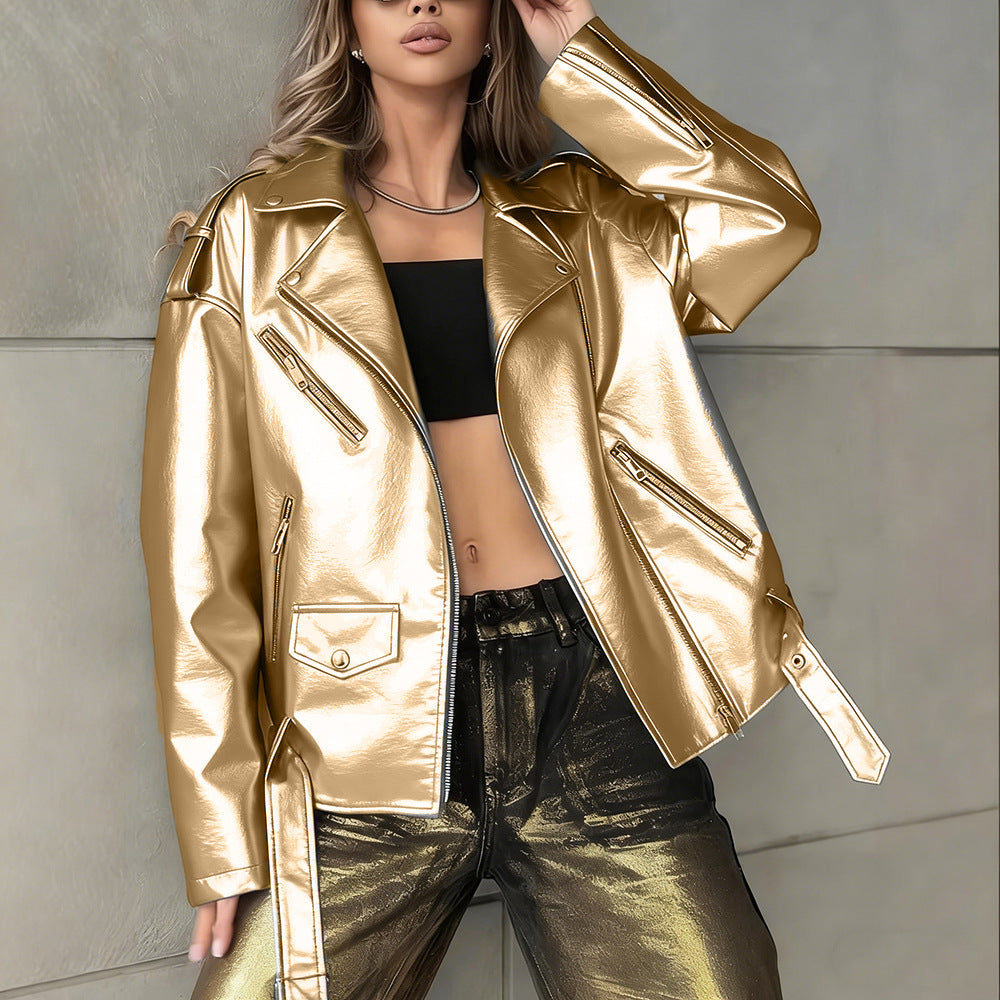 Leather Biker Jacket For Women Boyfriend-Style