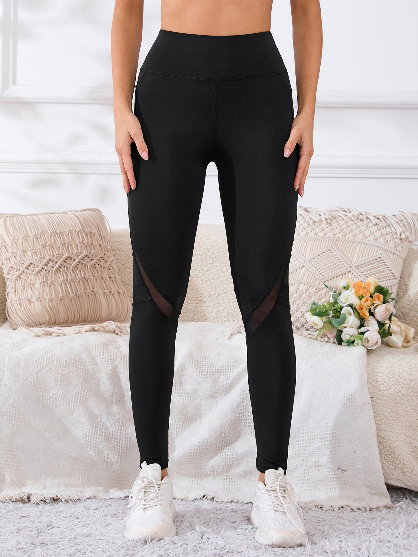 Cross-Border European And American Hot-Selling Yoga Pants Casual Sports Outdoor Leggings High-Waisted Butt-Lifting Fitness Tights Women's Running