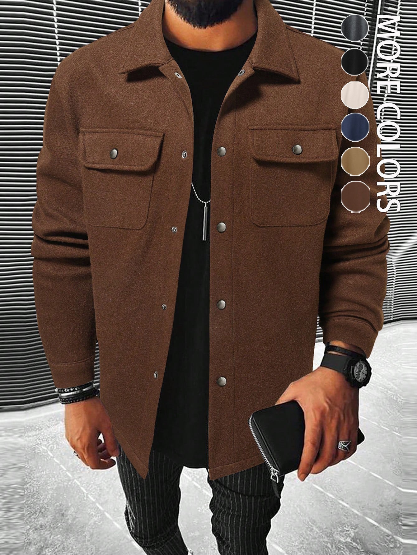 Men's Lapel Loose-fitting Coat Corduroy Jacket