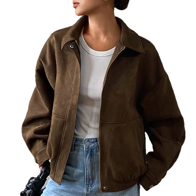 Women's Casual Versatile Suede Casual Jacket
