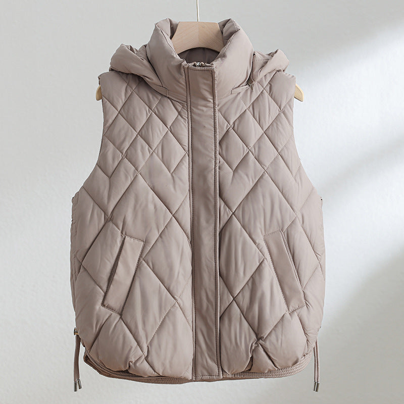 Korean-style Cropped Vest Jacket For Women