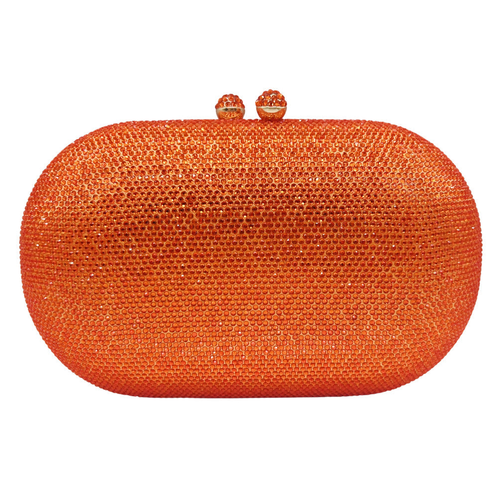 Hot-studded Evening Clutch With A Chain Strap For Banquets