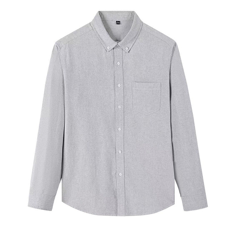Oxford Cotton Shirt Long Sleeves Business-casual Style