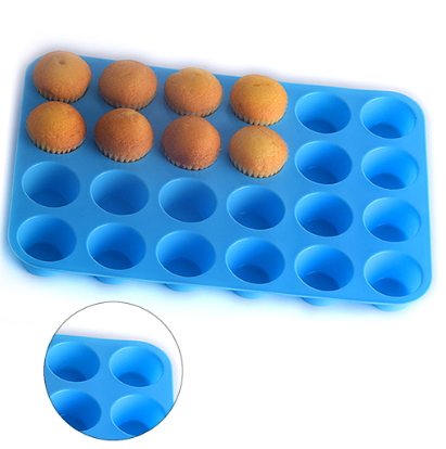 24 holes with round silicone cake mold