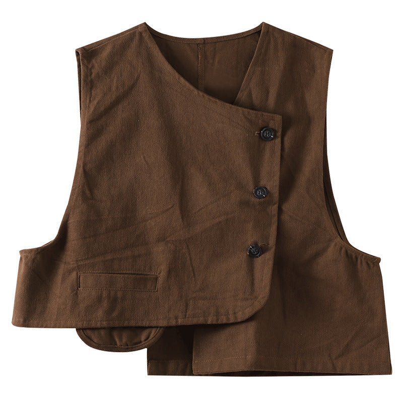 Retro Womens Vest Casual Jacket