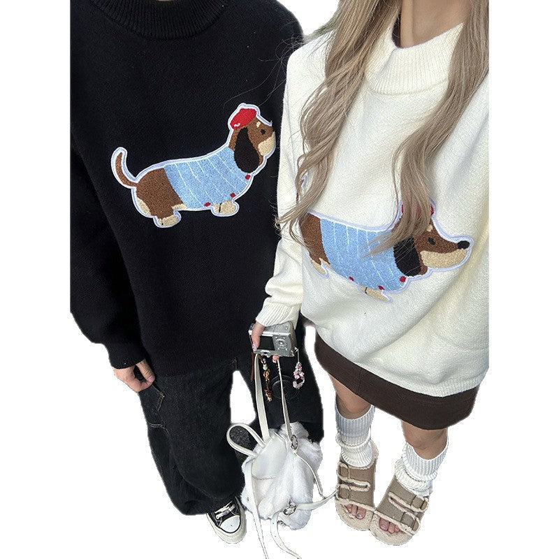 High-end Knit Sweater Relaxed-fit Pullover