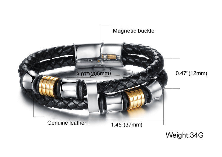 Magnetic buckle knitted hand chain