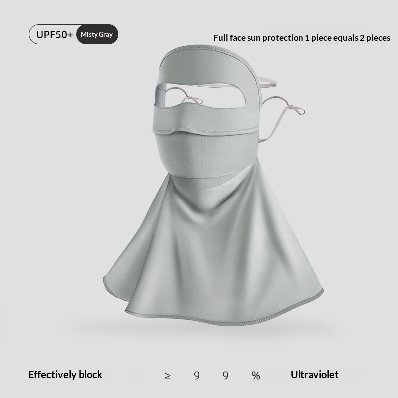 Summer Cycling Full-Face Sun-Protective Mask And Hat Combo