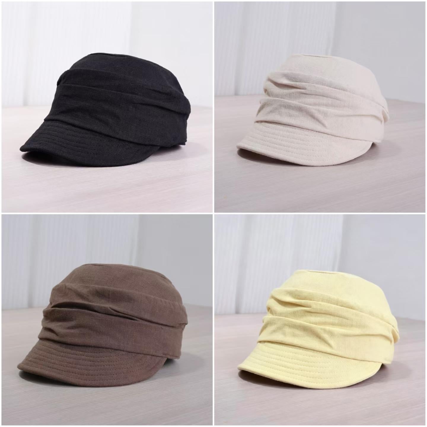 Korean-style Japanese Retro Pleated Soft-top Equestrian Hat For Spring And Summer, Breathable And Versatile, Painter's Hat, Casual Baseball Cap