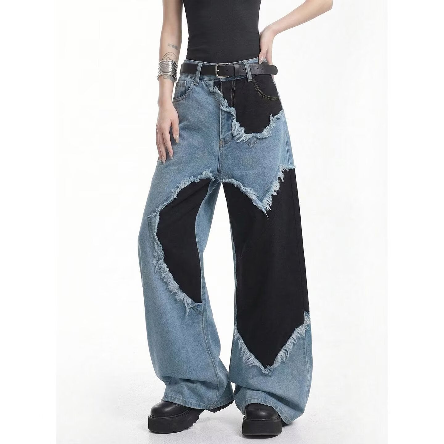 Womens Stylish Multicolor Versatile Casual Jeans