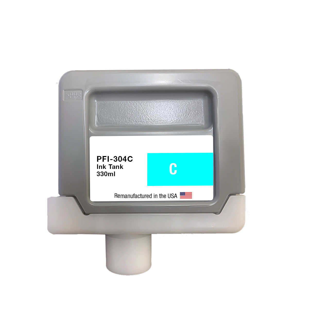 U.S. Remanufactured for Canon PFI-304C 330ml Cyan Ink Cartridge