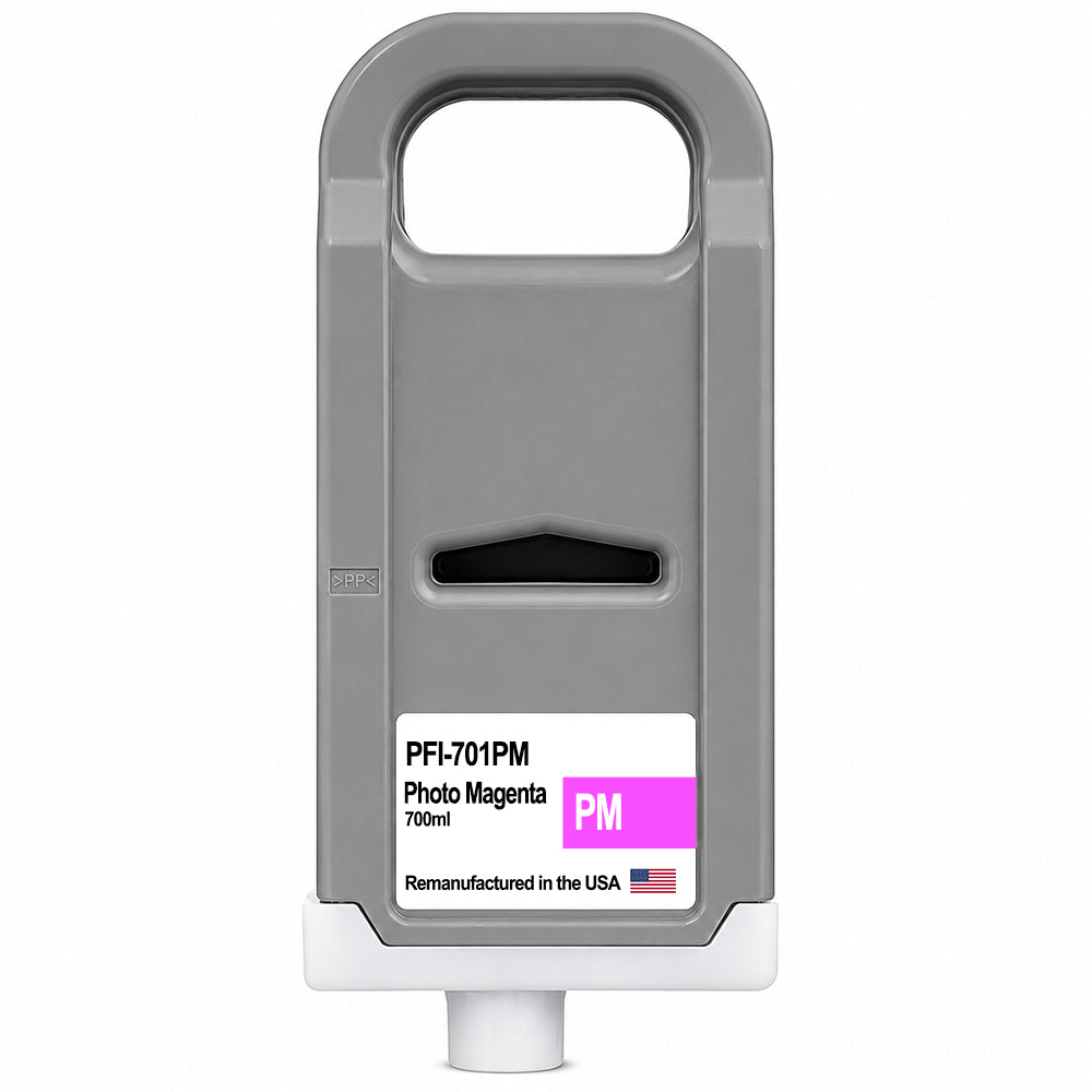 U.S. Remanufactured for Canon PFI-701PM 700ml Photo Magenta Ink Cartridge