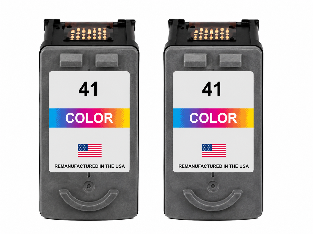 U.S. Remanufactured for Canon CL-41 Color Ink Cartridge Twin Pack