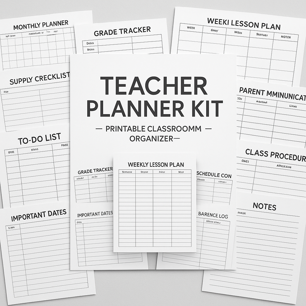 Teacher Planner Kit โ Printable Classroom Organizer