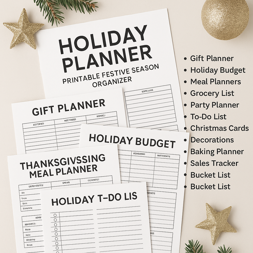 Holiday Planner โ Printable Festive Season Organizer