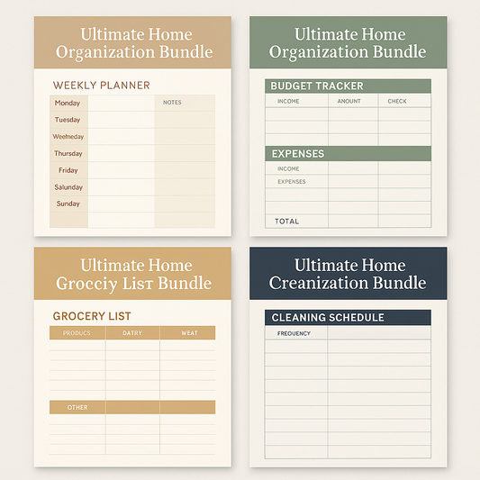 Ultimate Home Organization Bundle – Printable PDF (Digital Download)