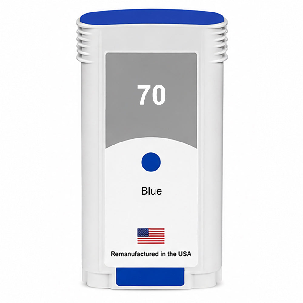 U.S. Remanufactured for HP 70 130-ml (C9458A) Blue Ink Cartridge