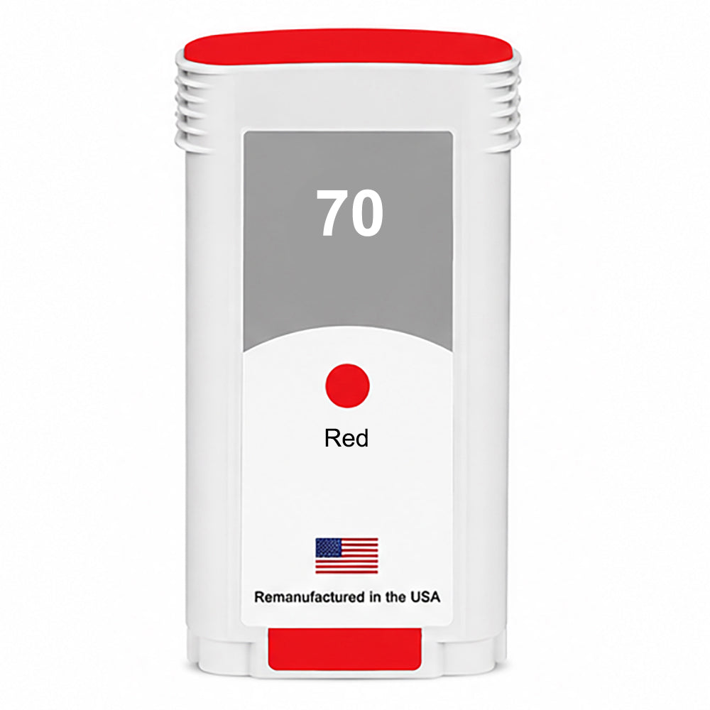 U.S. Remanufactured for HP 70 130-ml (C9456A) Red Ink Cartridge