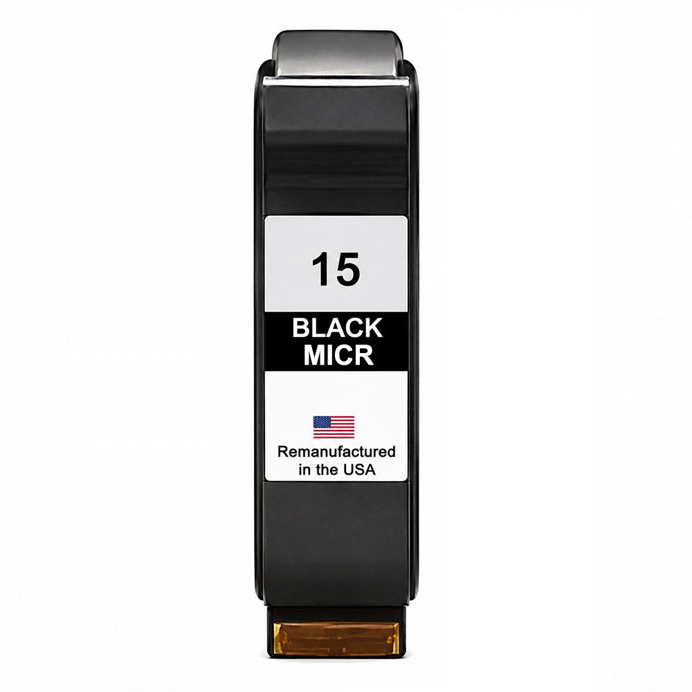 U.S. Remanufactured for HP 15 (C6615DN) Black MICR Ink Cartridge