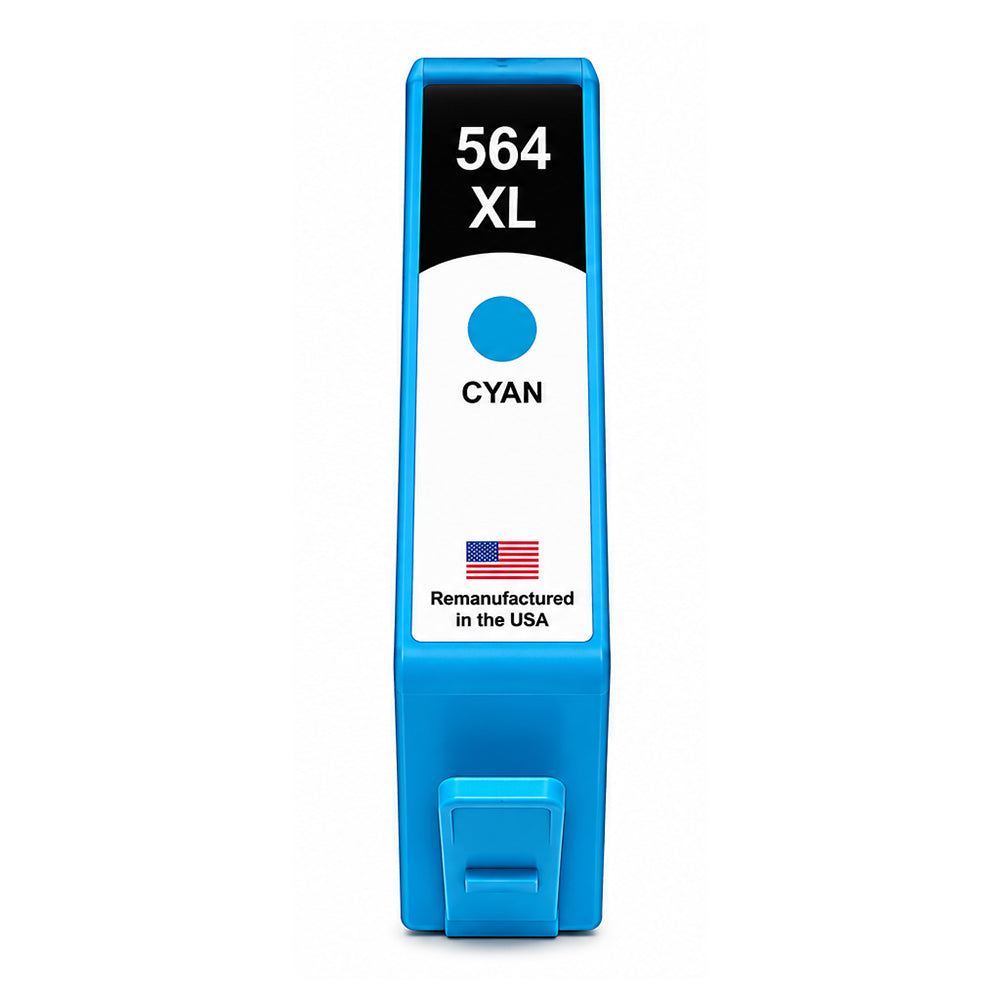 U.S. Remanufactured for HP 564XL (CB323WN) Cyan Ink Cartridge