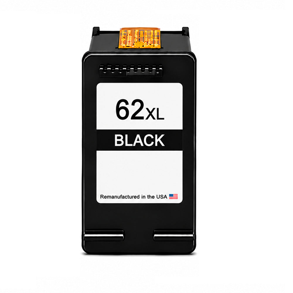 U.S. Remanufactured for HP 62XL (C2P05AN) Black Ink Cartridges