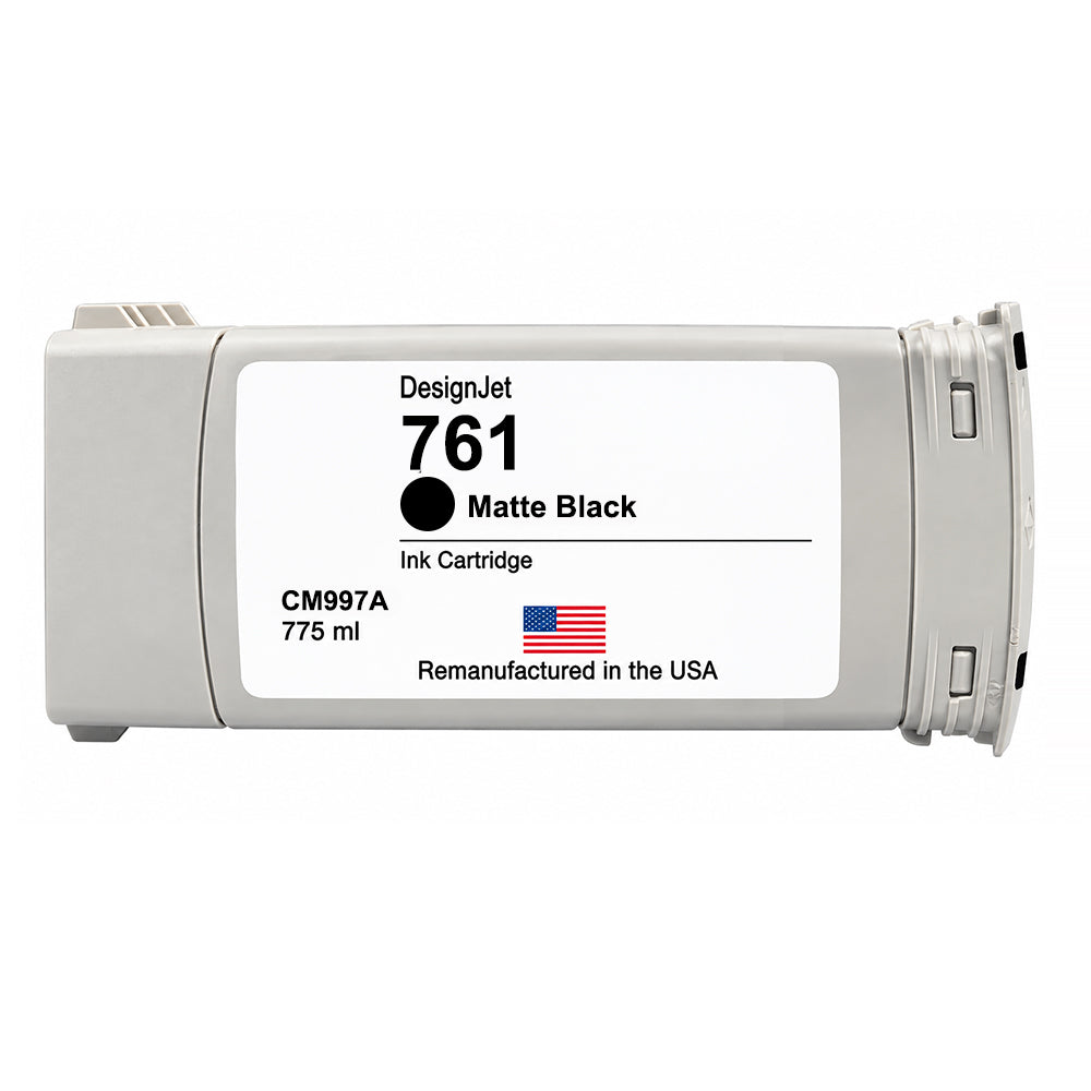 U.S. Remanufactured for HP 761 775ml (CM997A) Matte Black Ink Cartridge