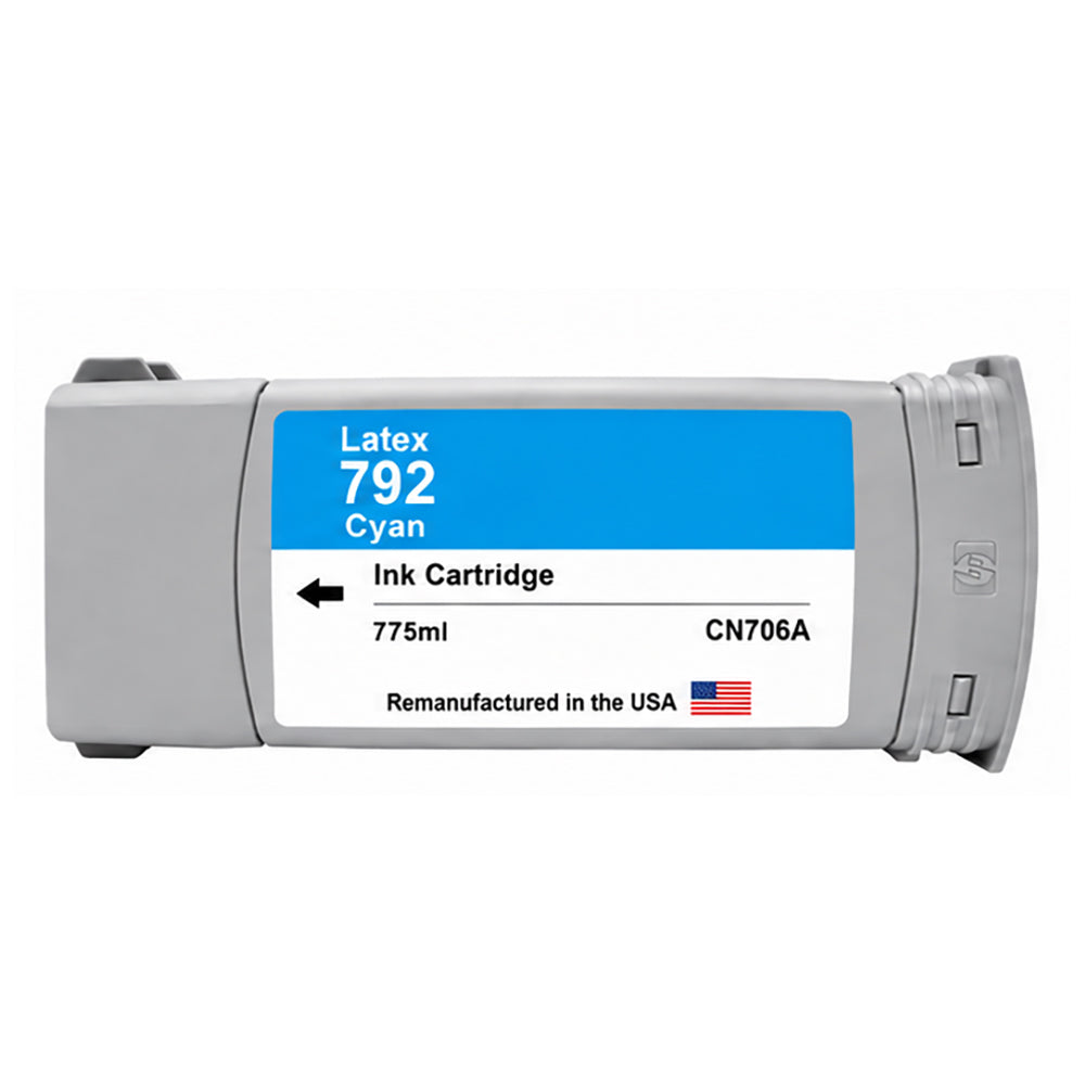 U.S. Remanufactured for HP 792 775ml (CN706A) Cyan Ink Cartridge