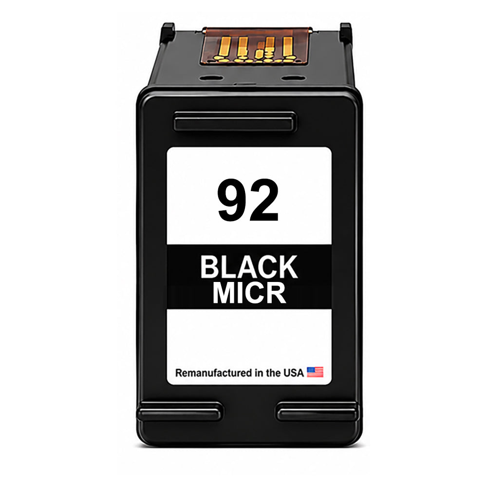 U.S. Remanufactured for HP 92 (C9362WN) Black MICR Ink Cartridge