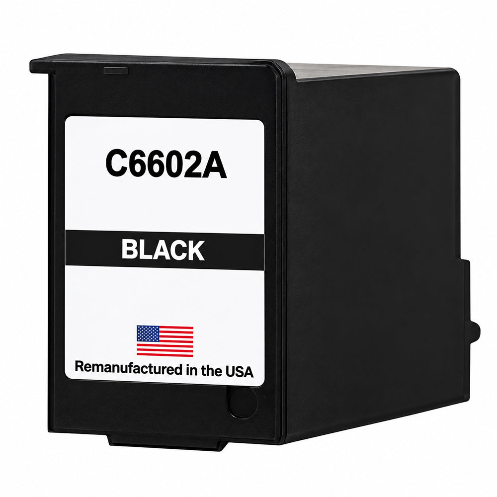 U.S. Remanufactured for HP C6602A Black Ink Cartridge