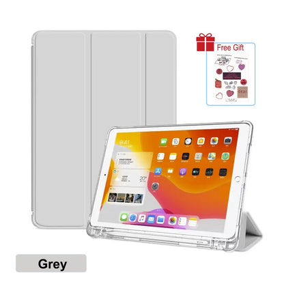 Trifold Tablet Holder Case with Pen Slot for Apple iPad Air 5 2022 / Pro 11 2021 / iPad Mini 6