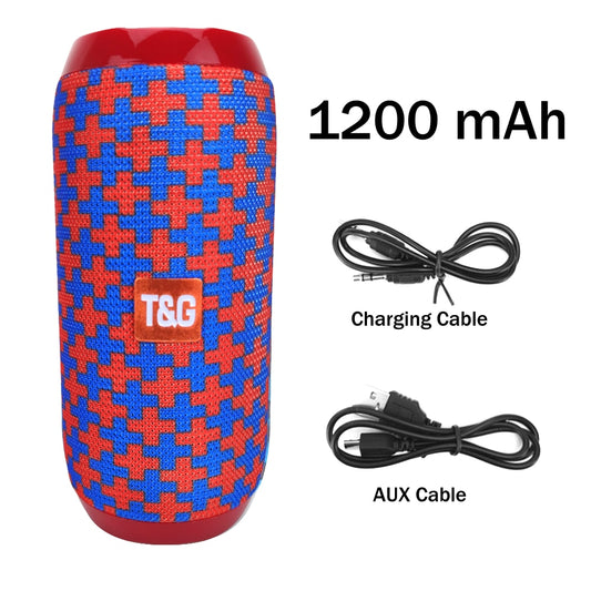 Portable Bluetooth Speaker: Waterproof Wireless Bass Column Subwoofer Stereo Loudspeaker for Outdoor, Music Box with TF Card and FM Radio