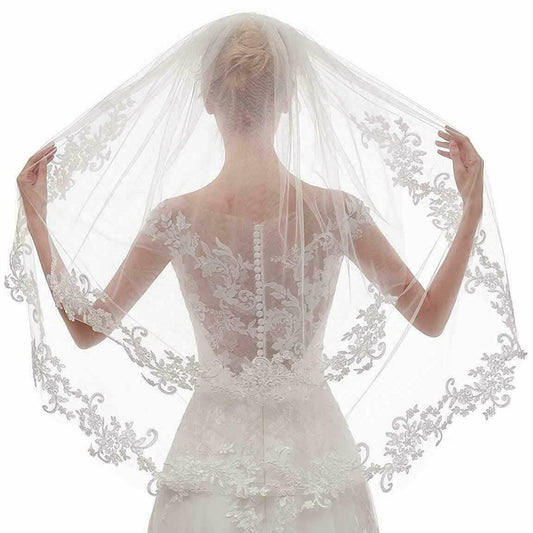 Embroidery Applique Veil Comb
