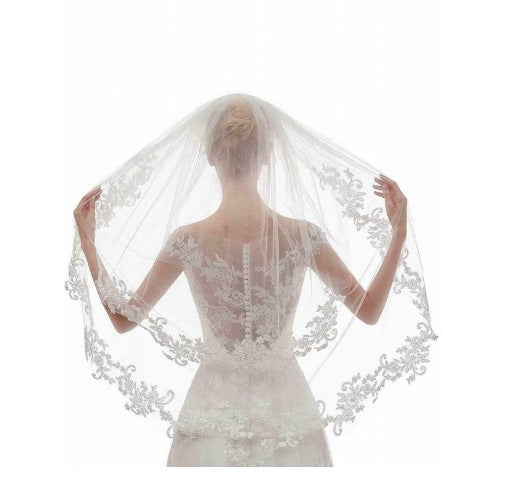 Embroidery Applique Veil Comb