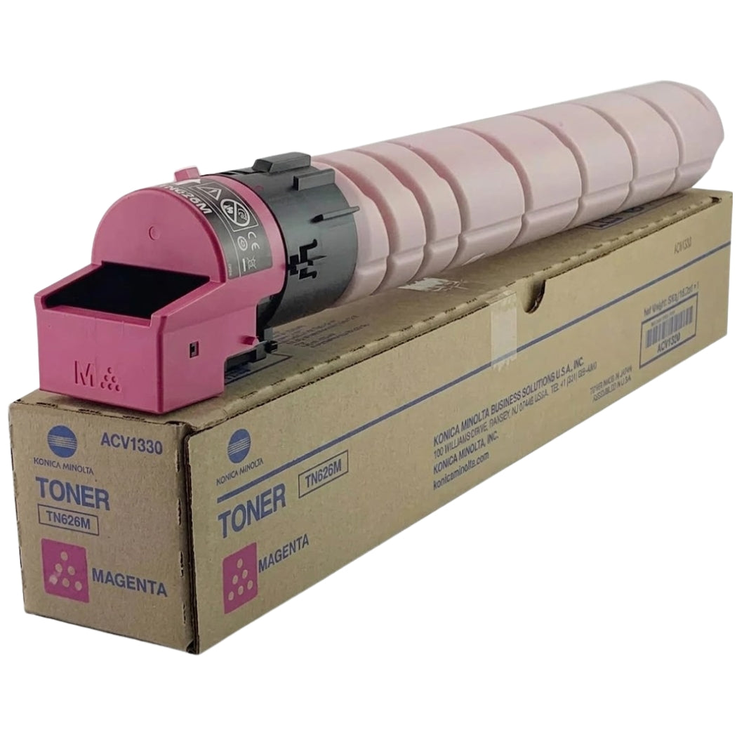 New, Pre-Owned - Konica Minolta TN626M Standard Yield Magenta Toner Cartridge, ACV133A