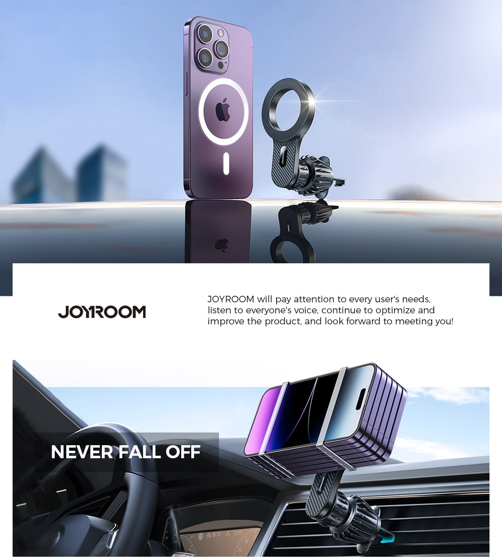 Universal Strong Car Air Vent Phone Mount - Joyroom Magnetic Car Phone Holder for iPhone, Samsung, LG, Google Pixel, and More