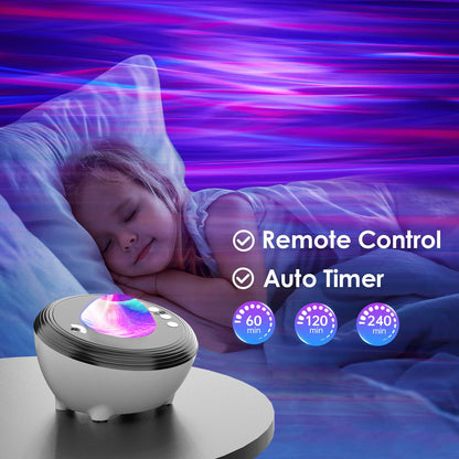 Aurora Lights Star Projector with Bluetooth Music Speaker - Create a Stunning Galaxy Display | Remote Control Sky Night Light - Perfect Gift for Kids and Adults