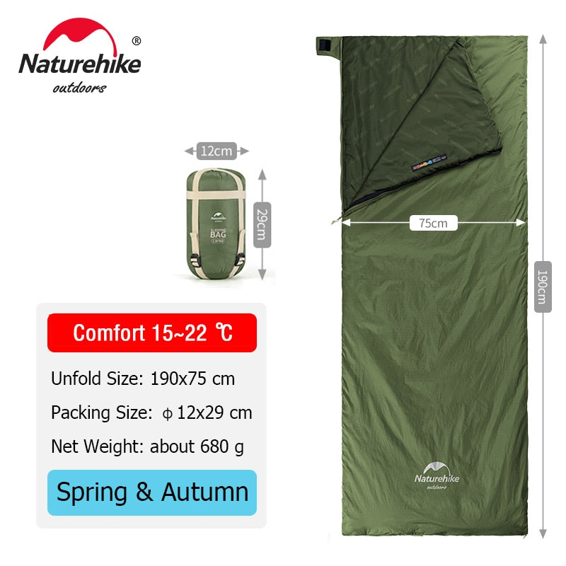 LW180 Ultralight Waterproof Cotton Sleeping Bag: Your Ultimate Comfort Companion for Summer Hiking and Camping Adventures
