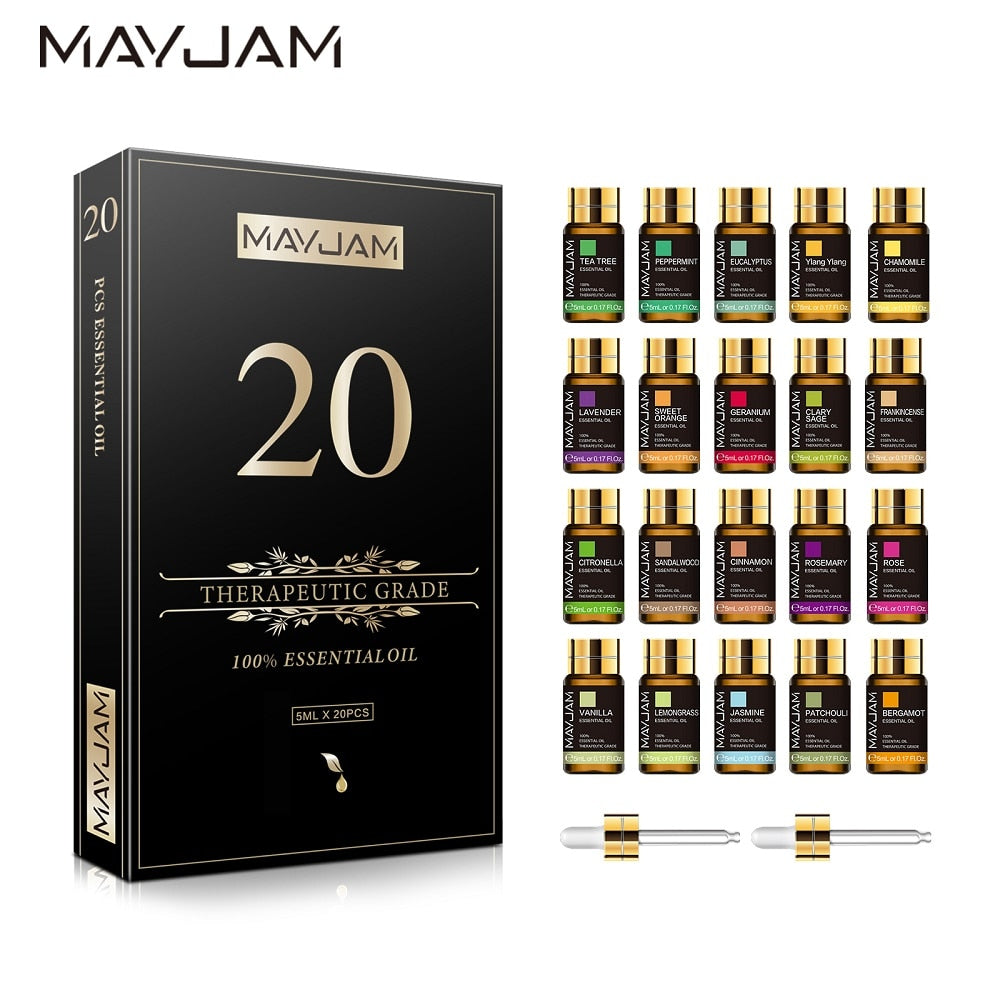 MAYJAM 35PCS 28PCS 20PCS Essential Oils Gift Set For Relaxing Bloom Skin Care/Hair Care/Massage/Humidifier/Diffuser Aroma Oils