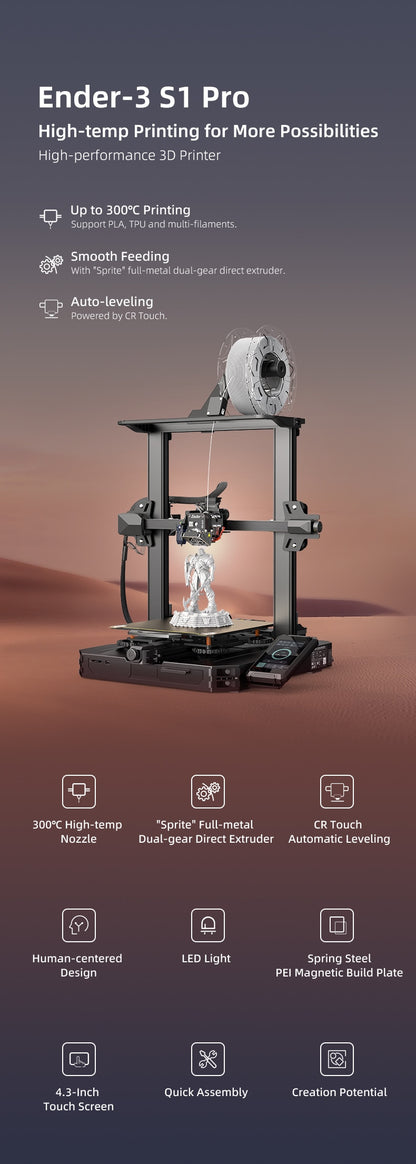 2023 Creality 3D Ender-5 S1 FDM Printer Ender-3 S1 Pro Ender-3 S1 Plus Ender-3 V2 Neo CR-touch Auto-Leveling Impresora 3d