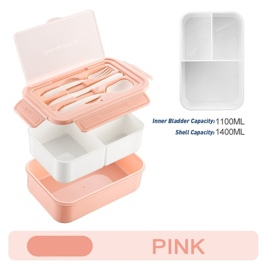 Portable Sealed Kids Lunch Box Fruits Food Containers Student Office Worker Microwavable Bento Box With Fork Spoon Fresh-Keeping