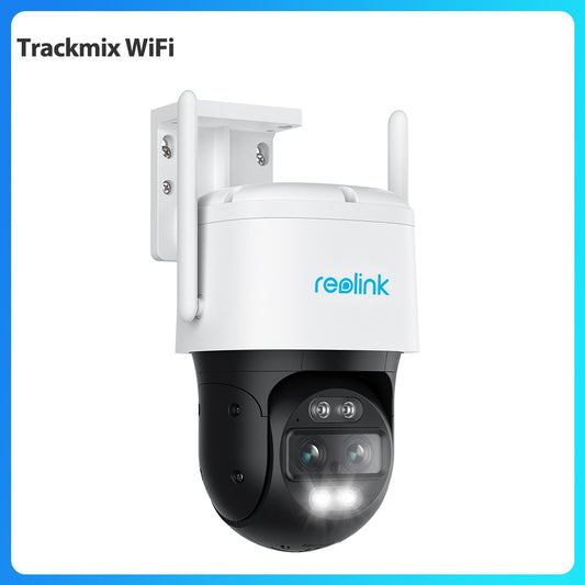 Reolink Trackmix wifi 4K Security Outdoor Camera Dual-Lens Motion Tracking PTZ camera 6X Zoom Animal Car Human Detect IP Camera