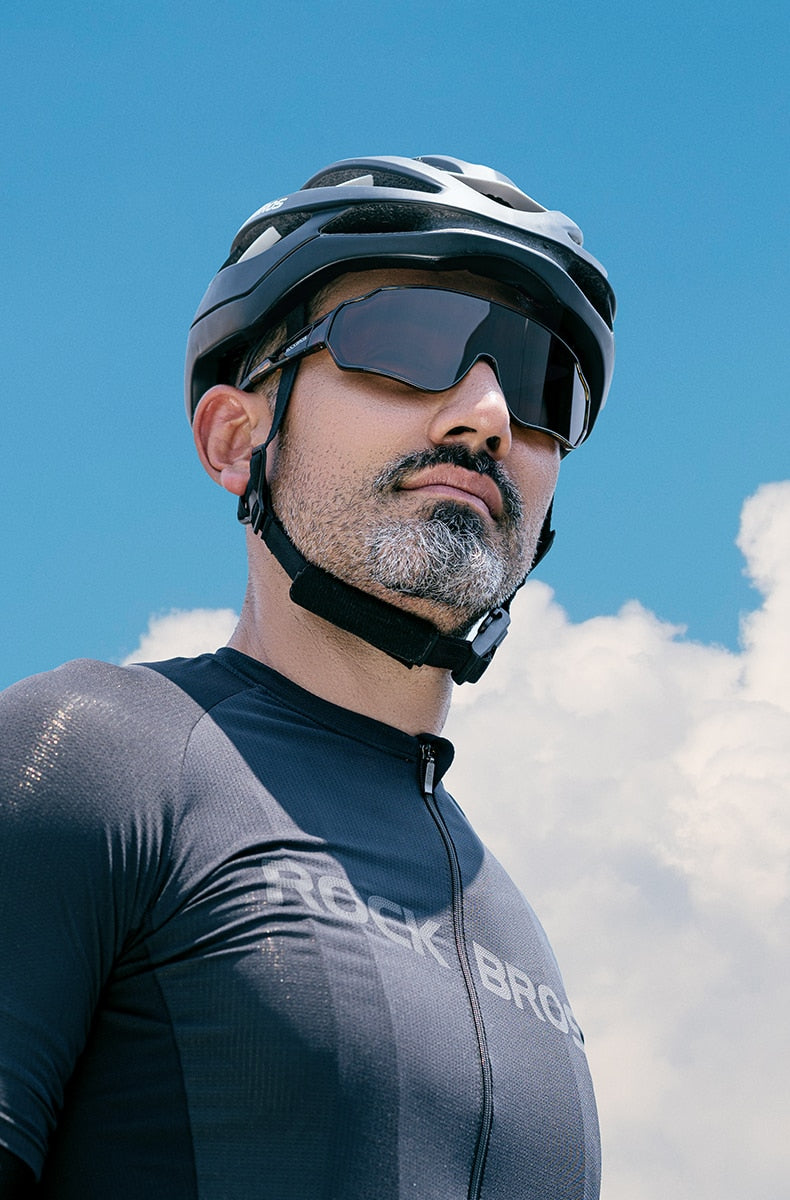 Photochromic Polarized Sunglasses for Men and Women - Cycling Glasses for Outdoor Sports, Hiking, and Biking with Inner Frame