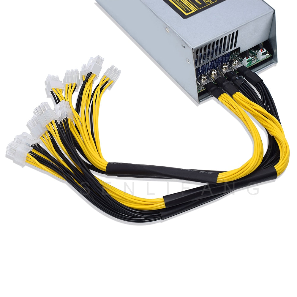 Bitmain Antminer PSU 6Pin PCIE Power Connector Output Wire - 1/4 Pcs, 1200/1600W, for APW3 / APW3+ / APW3++ / APW7, L3, D3, 1007 18AWG