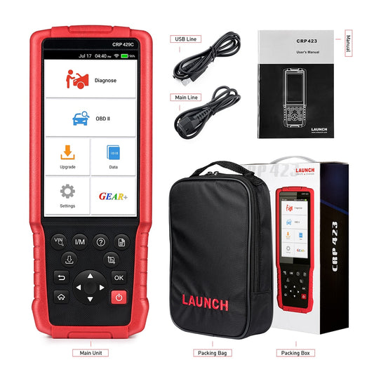 LAUNCH X431 CRP429C OBD2 Scanner Car OBD OBD2 Diagnostic Tool 4 System + 15 Reset Service OBD II Code Reader pk CRP123E CRP129E