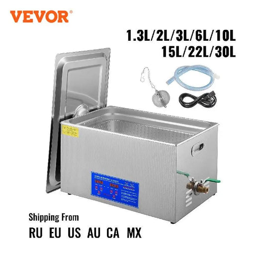 VEVOR Ultrasonic Cleaner: Your Portable Dishwashing Solution – Choose from 1.3L to 30L Home Appliances
