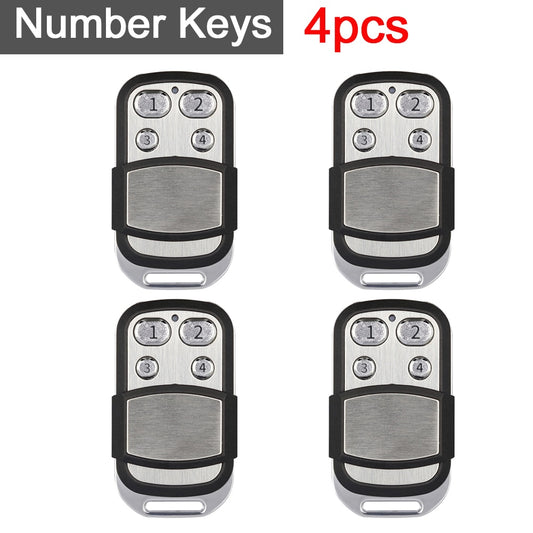 1-5PCS 433mhz Remote Control 4 Button Smart Copy Duplicator Electric Garage Door Gate Remote Cloning Universal Garage Door Gate