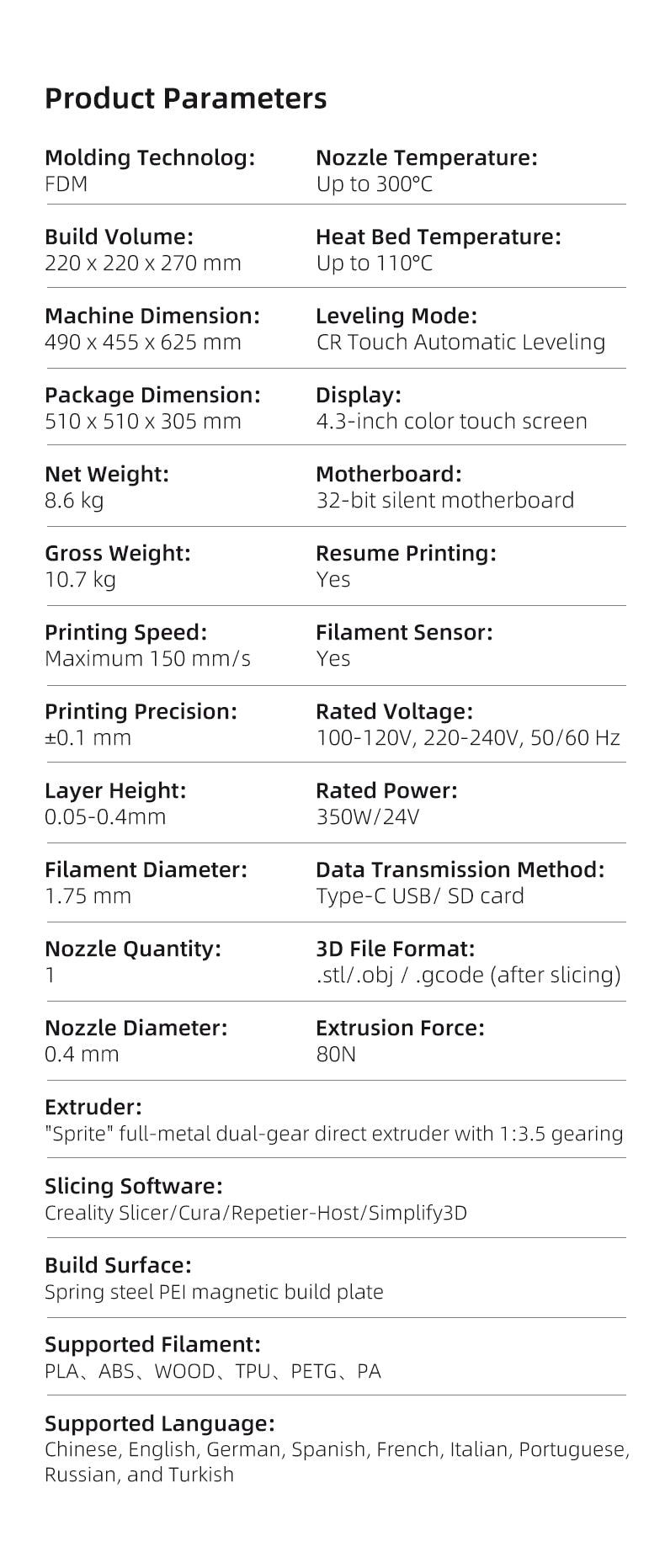 2023 Creality 3D Ender-5 S1 FDM Printer Ender-3 S1 Pro Ender-3 S1 Plus Ender-3 V2 Neo CR-touch Auto-Leveling Impresora 3d