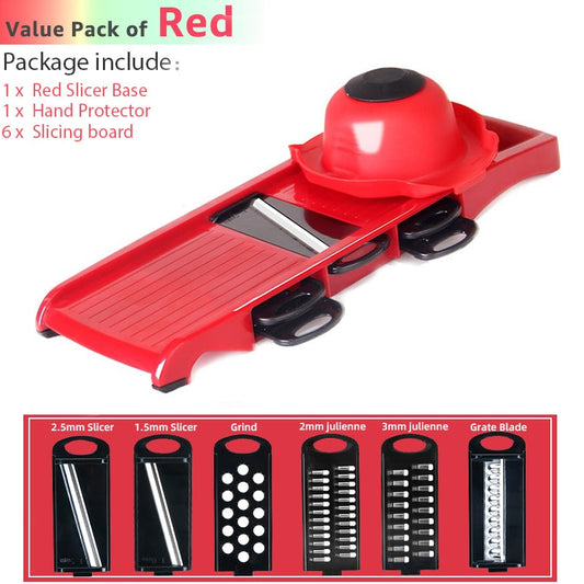 6 in 1 Vegetable Cutting Tools: Multi Slicer Peeler, Vegetable Cutter Grater, Shredders for Vegetables and Fruits, Carrot Slicers Gadgets