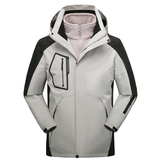 Winter Outdoors Three-in-one Coat Warm-keeping Cotton Clothing Shell Jacket